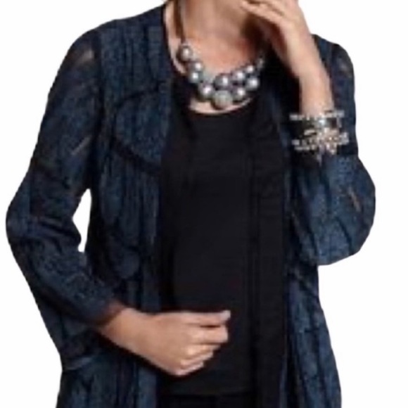 Chico’s Cutout Chenille Jacket - Picture 4 of 5